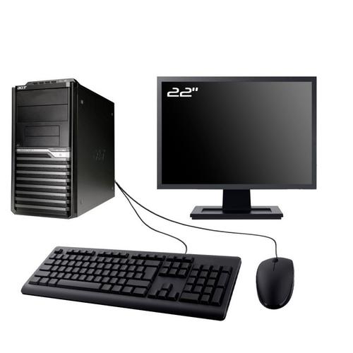 PC Acer Veriton M430G MT Ecran 22" AMD Athlon II X2 260 RAM 16Go SSD 480Go W10 Wifi