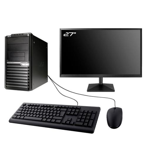 PC Acer Veriton M430G MT Ecran 27" AMD Athlon II X2 260 RAM 8Go SSD 960Go W10 Wifi