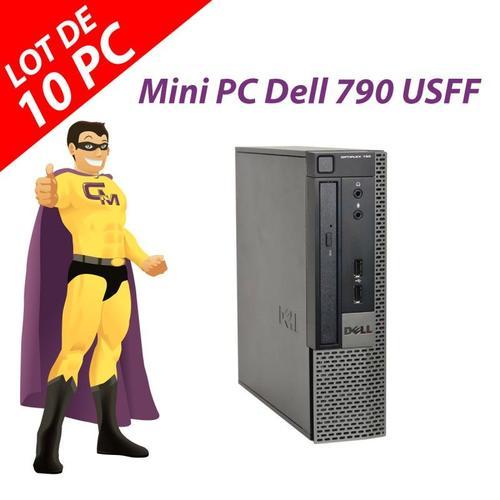 Lot x10 Ultra Mini PC Dell Optiplex 790 USFF G640 RAM 4Go 250Go Windows 10 Wifi