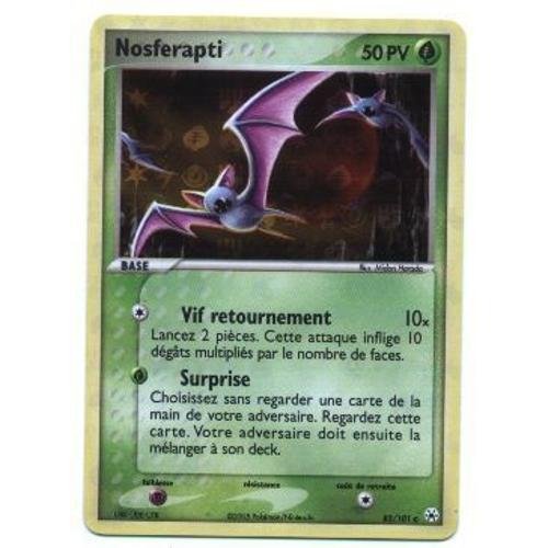 Pokemon Francaise Ex Legendes Oubliees Holo Inv N° 83/101 Nosferapti