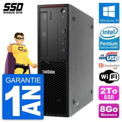 PC Lenovo ThinkStation P300 SFF Pentium G3220 RAM 8Go SSD 2To Windows 10 Wifi