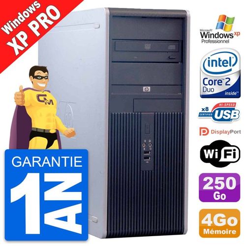 PC Tour HP Compaq DC7900 MT Intel E6300 RAM 4Go Disque Dur 250Go Windows XP Pro