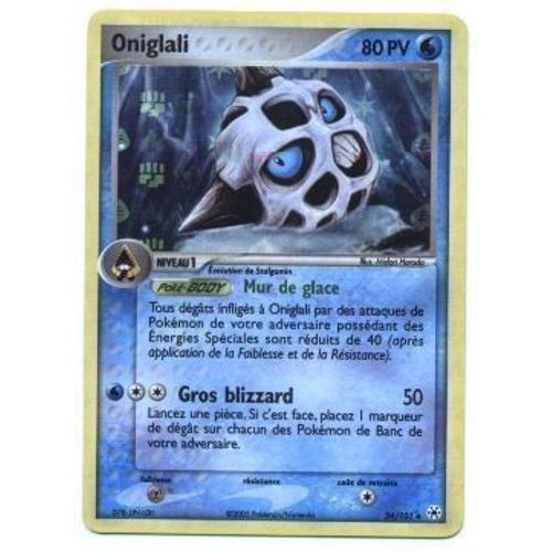 Pokemon Francaise Ex Legendes Oubliees Holo Inv N° 34/101 Oniglali