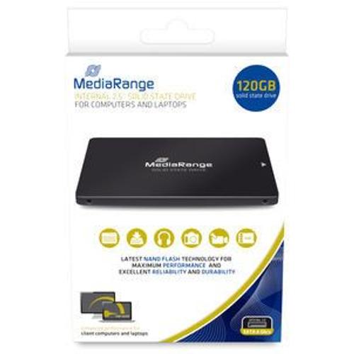 MediaRange MR1001 - SSD - 120 Go - interne - 2.5" - SATA 6Gb/s - noir