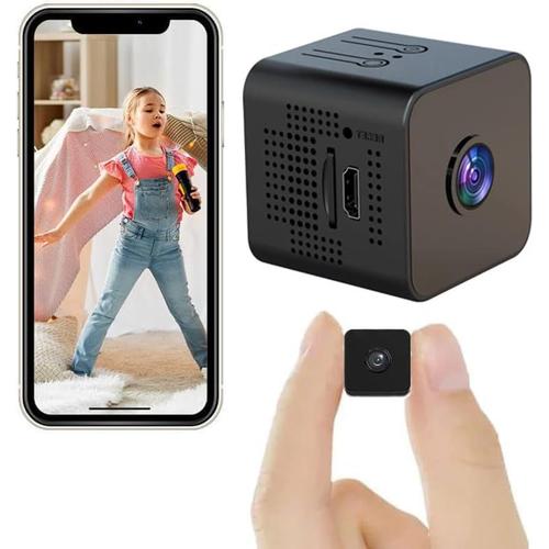 Mini Camera Espion sans Fil Spy - Surveillance WiFi avec Vision Nocturne et Détecteur, Sécurité Bébé sans Fil Hidden