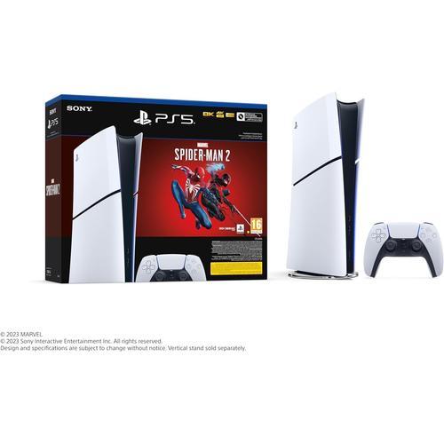 Console Sony Playstation 5 Slim Digital Edition Numérique + Marvel's Spider-Man 2 Ps5 (Jeu Au Format Digital)