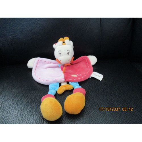 Doudou Plat Girafe Rose Baby Nat