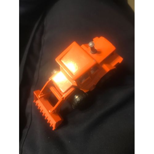 Véhicule De Chantier Miniature Tracto - Tractopelle - N.211 - 263 - Majorette - Orange - 1/87