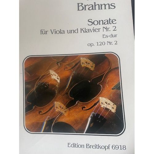 Johannes Brahms Sonate Fur Viola Und Klavier N°2 Es-Dur Op 120 N°2 Alto Piano