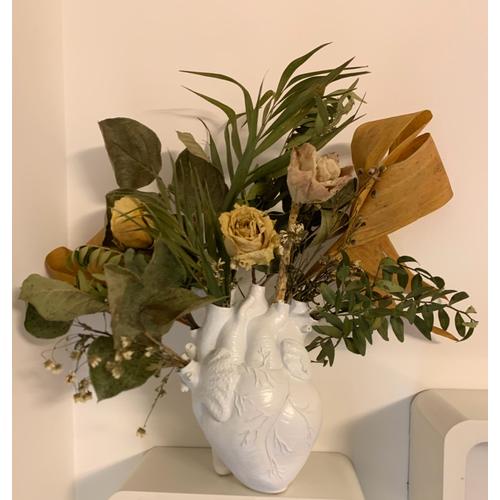 Vase pour fleurs en forme de coeur