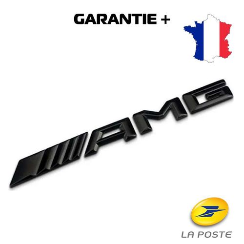 Sticker Bagde Mercedes Amg Noir 3d Emblème Logo Coffre Abs