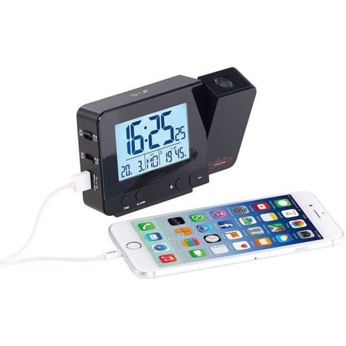 Réveil à projection radio-piloté avec chargement USB DAC-700.beam