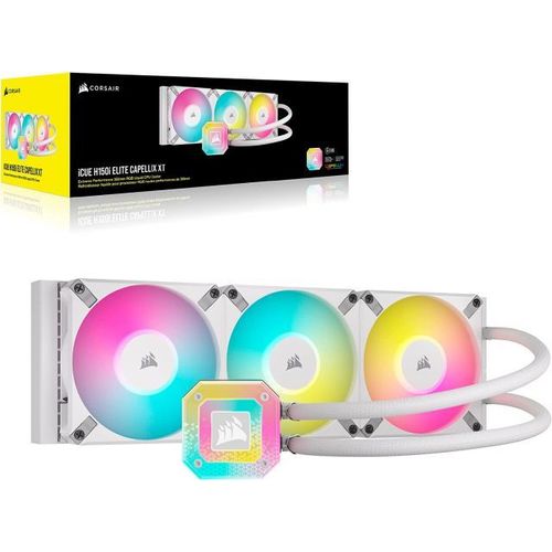Corsair iCUE H150i ELITE LCD XT 3x120 White - Kit de refroidissement  watercooling