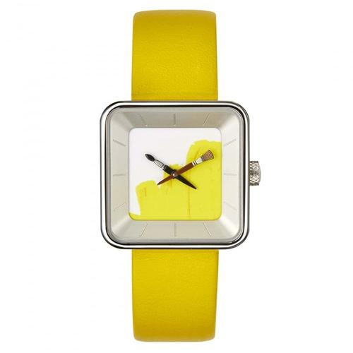 Montre Square 29 Akteo Peinture Jaune Collection Art Peinture