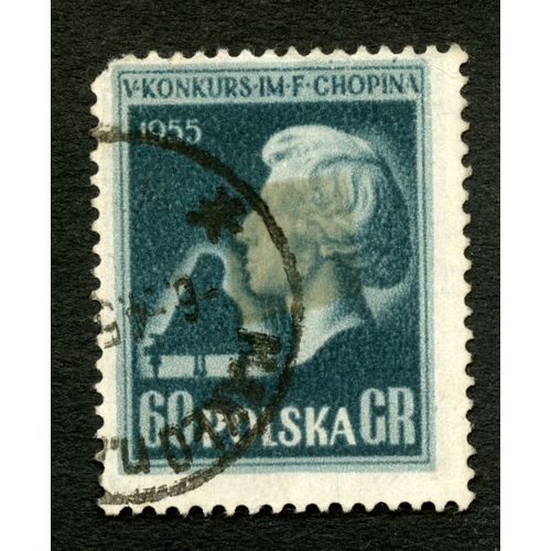 Timbre Oblitéré Polska, V Konkurs Im.F.Chopina, 1955, 60 Gr