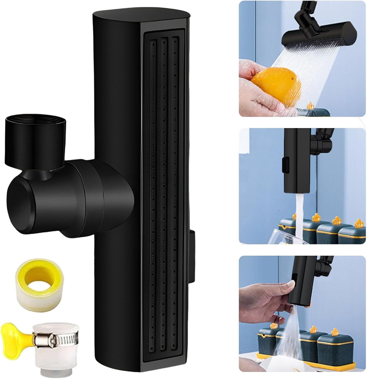 Robinet de Rallonge Pivotant,Rallonge Robinet Douchette Evier Cuisi...