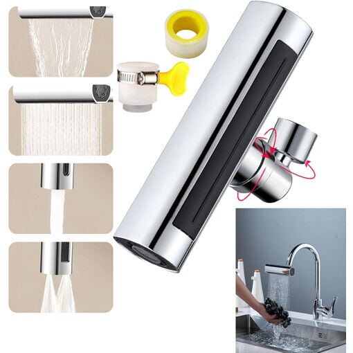 Robinet de Rallonge Pivotant,Rallonge Robinet Douchette Evier Cuisi...