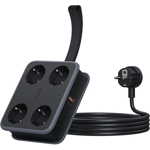 Multiprise Electrique USB 4 Prises avec 3 USB-A 2500W Prise Multipl...