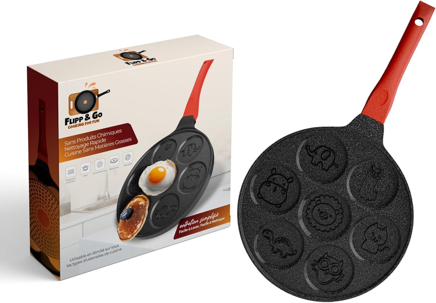 Poêle À Pancakes, Poele A Pancakes Induction, Poele Anti Adhesive, ...