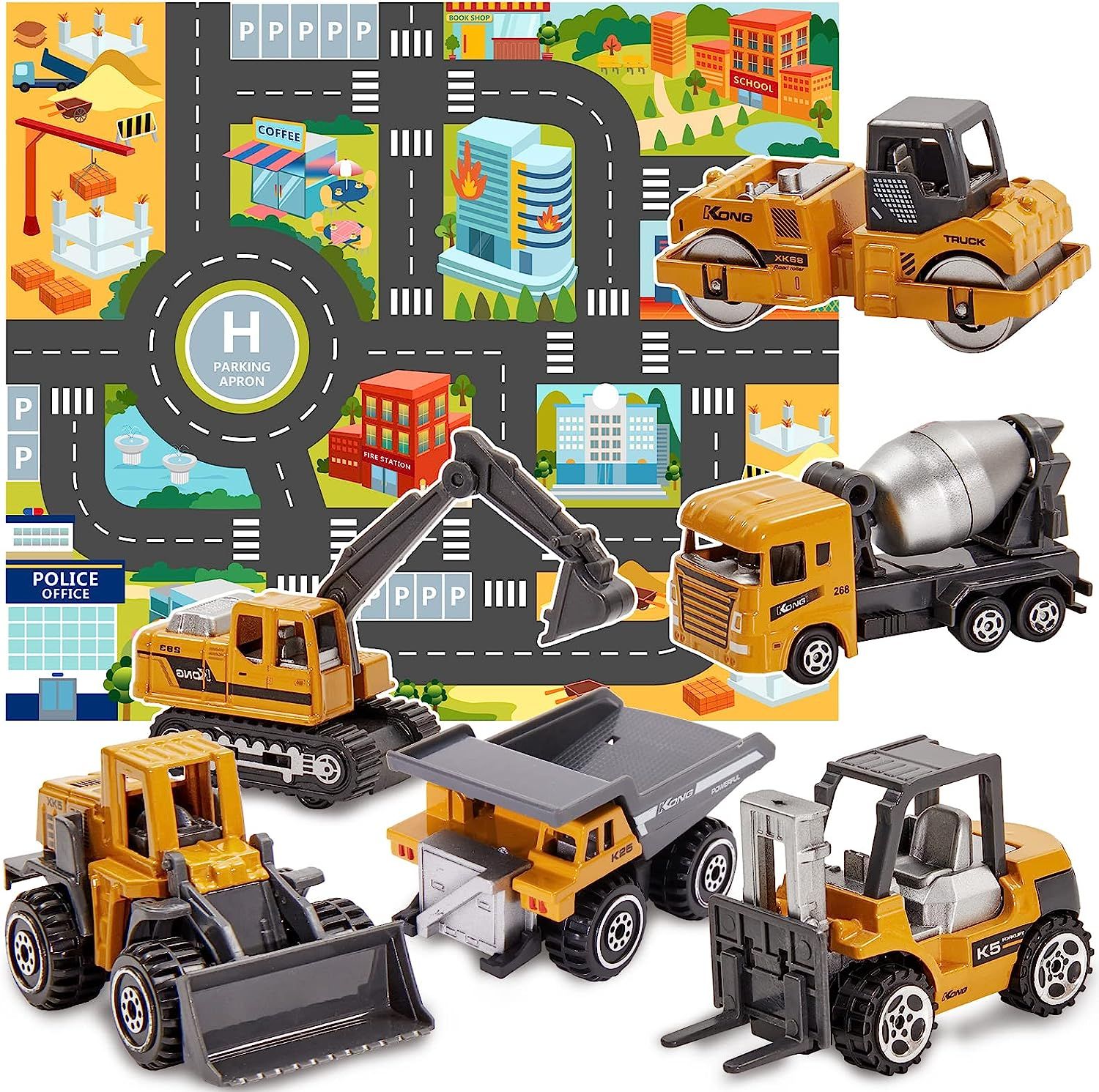 Jouets de construction pour 3-8 ans garçons filles, jouets de bricolage  voitures démonter jouets camions construction pelleteuse de sable jouets  pour enfants cadeaux pour garçon 3-8 ans