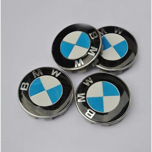 4x68mm Bmw Hubcaps Logo Centre De La Roue De Logo Bleu Et Drapeau Blanc Series 1 3 5 7 M Z X Stud Jantes Alliage