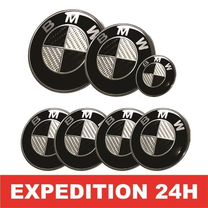 Logo Emblème Bmw Capot 82mm Coffre 74mm 4centre Roue 68mm Volant