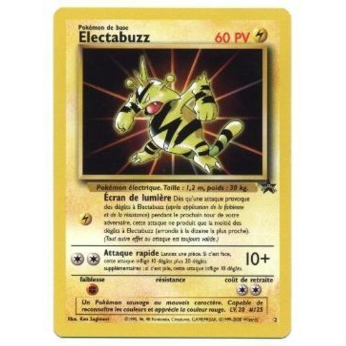 Pokemon Promo Carte Francaise Black Star N° 2 Electabuzz