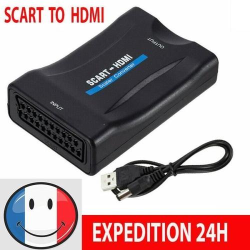 Adaptateur Péritel SCART vers HDMI Convertisseur - noir