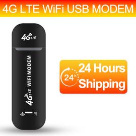 Dongle de Modem WiFi USB 4G LTE avec Emplacement pour Carte SIM, Routeur  sans Fil WiFi 5G débloqué 300 Mbps, Point D'accès Mobile, 10 Utilisateurs  Partageant Une Batterie : : Informatique