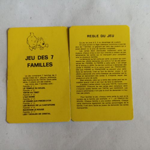 Tintin : Du Jeu Des 7 Familles Offert Par Nesquik 1975 : Le Mode D'emploi