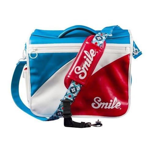 Smile Reversible MOD L Sac à bandoulière pour appareil-photo avec objectifs et notebook nylon, cuir polyuréthane