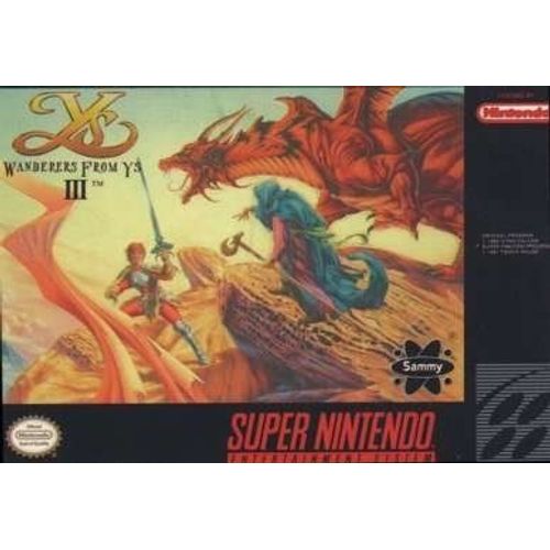 Ys, Wanderers From Ys 3 (Version Us) Super Nintendo