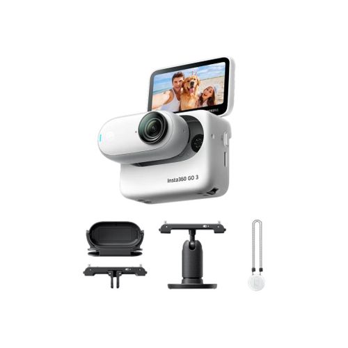 Insta360 Go 3 - Action Kit - caméra de poche - 2.7K / 30 pi/s - flash 64 Go - Bluetooth, Wi-Fi - sous-marin jusqu'à 5 m - blanc