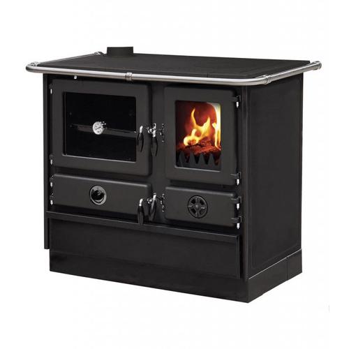 Cuisinière à bois Magnum Thermo MBS en fonte | bouilleur sortie côté gauche - Noir