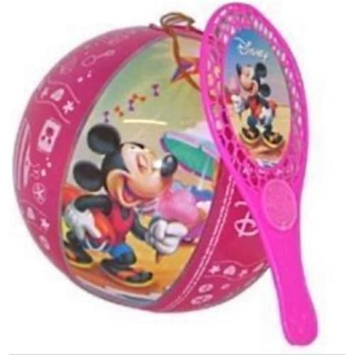 Lot De 10 Tap Ball Mickey Avec Raquette De 24 Cm Et Ballon De 20 Cm - Disney