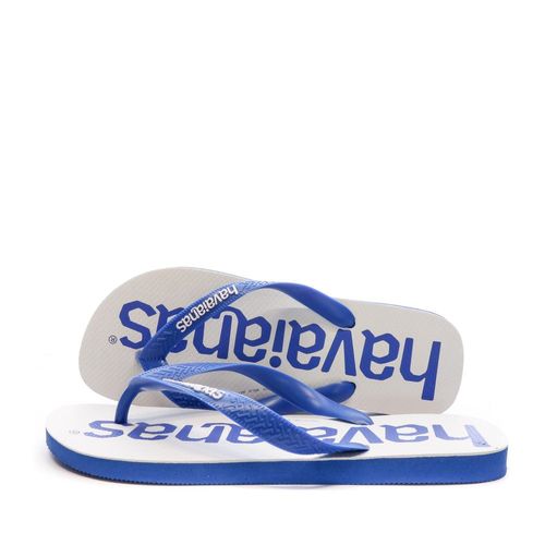 Tongs Blanc/bleu Mixte Havaianas Logomania 2