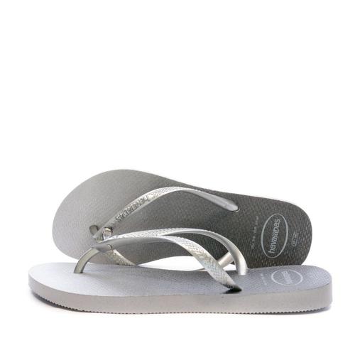 Tongs Grise Strass Havaianas Slim Prism Swarovski