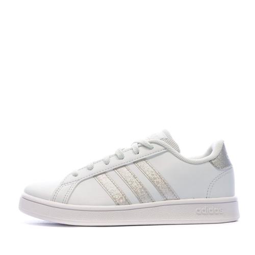 Baskets Blanches Fille Adidas Grand Court K