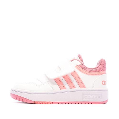 Baskets Blanches Fille Adidas Hoops 3.0 Cf I