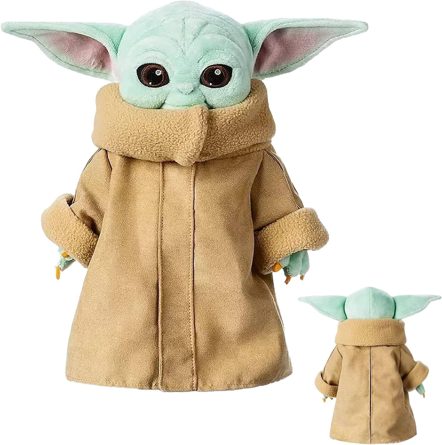 Star Wars Peluche, 25cm Yoda Peluche Figurine Peluche Star Wars L'enfant Baby Yoda Plush Jouet En Peluche Star Wars Star Wars Plush, Pour Enfants, Cadeau D'anniversaire Et Fans (A)