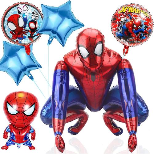 55cm X 63cm D¿¿Coration Anniversaire Ballons Spiderman, Spiderman Ballons En Aluminium, D¿¿Corations De F¿¿Te De Super-H¿¿Ros Ballon En Aluminium Avengers Pour Th¿¿Me Party
