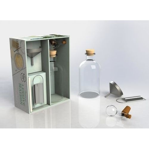 Coffret L'atelier À Lessive Maison - Avec 1 Élégante Bouteille, 1 Doseur, 1 Entonnoir, 1 Râpe