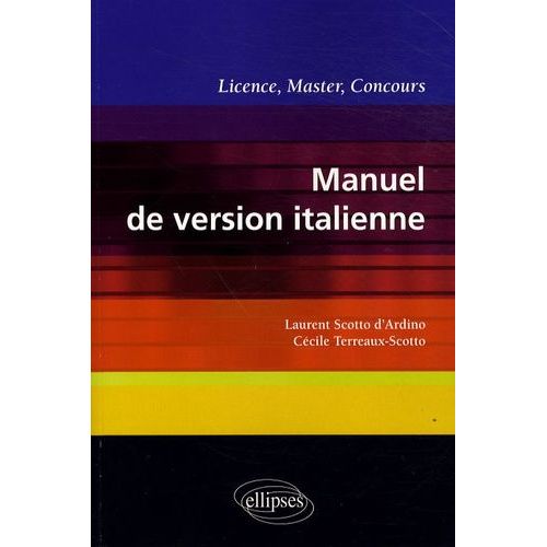Manuel De Version Italienne - Licence, Master, Concours