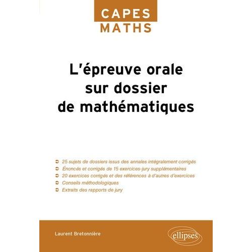 L'épreuve Orale Sur Dossier De Mathématiques