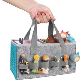 Étui De Transport Pour Toniebox Et Accessoires,Peut Contenir 30-40 Tonies Figurine,Sac De Transport Toniebox Avec Poignée(Bleu)