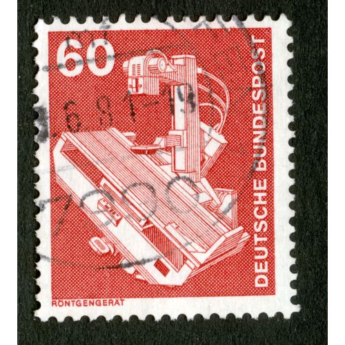 Timbre Oblitéré Deutsche Bundespost, Rontgengerat, 60