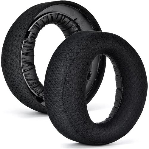 Tissu Coussinets de Rechange pour Sony Playstation 5 PS5 Pulse 3D Casque,Coussins d'oreille en Mousse à mémoire de Forme,Noir