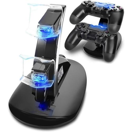 Station Charge Rapide Manette, Support Double Usb Avec Indicateur Led, Compatibles Ps4 Slim/Pro Chargeur De Contrôleur