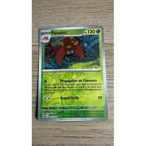 Carte Pokémon - Parasect - 47/165 - Reverse - 151 - Fr 