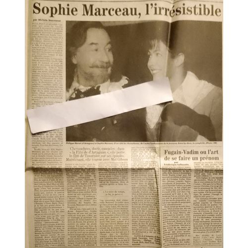 Sophie Marceau Philippe Noiret La Fille De D'artagnan Article Jdd 1994
